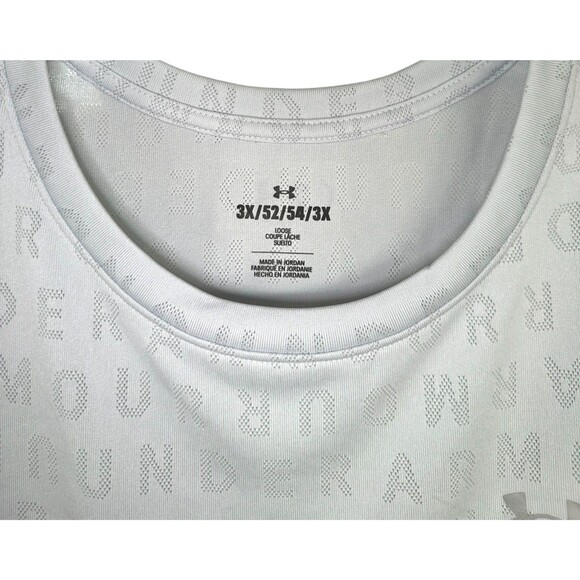 Under Armour Women's UA Velocity Wordmark Jacquard Tank Plus Size 3X Halo Gray - Picture 7 of 11